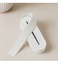 Yassı Paça Lastik 4 cm Beyaz - 10 m Rulo