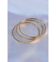 316L Çelik Gold Renk Ajda Model Kadın 60 mm Bilezik - TJ-BB5360