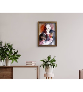 BK Home Atatürk Tasarımlı Doğal Masif Ahşap Çerçeveli Tablo 45x65cm-7
