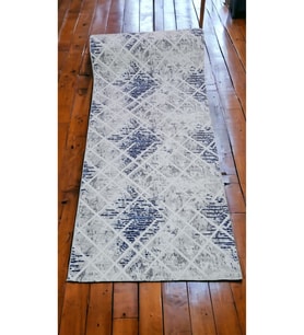 ElifÇe Home 80 x 250 cm MAVİ - Kaymaz Tabanlı, Dekoratif ve Yıkanabilir