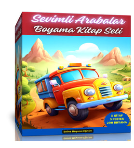 Sevimli Arabalar Boyama Kitap Seti (5 Kitap)