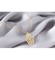 Hamsa Hand Necklace, Hand Of God Necklace, Hamsa Jewelry