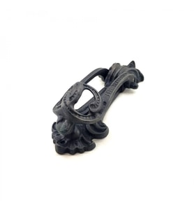 Antika Tarz Dekoratif Pirinç Doğa Kapı Tokmağı, Taktak - 205X73 Mm, Oksit