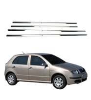Skoda Fabia MK1 Krom Cam Çıtası 1999-2007 4 Prç. Paslanmaz Çelik