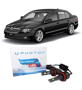 Skoda Superb 2 Led Xenon Sis Farı Ampulü H8 Ultimate 9500 Lumens Yeni Seri Beyaz 2008-2015