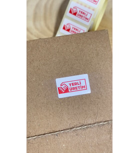 Yerli Üretim Yapışkanlı Etiket 20x15mm 200 Adet