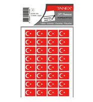 Tanex Bayrak Sticker 22X16Mm 2Li Byrk-104 paketli - 3 adet