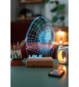 Kişiye Özel 3D İskelet Kuru Kafa 16 Renk Dekoratif Led Lamba