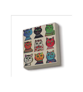 Kediler Baskılı Taş Magnet 5X5