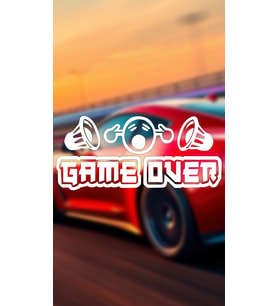Game Over 20x9 Jdm Yazı Araba-motosiklet Cam Etiket Sticker Beyaz Renk