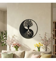 Yin Yang Hayat Ağacı Duvar Tablosu Mdf Kesim Spiritüel Duvar Süsü
