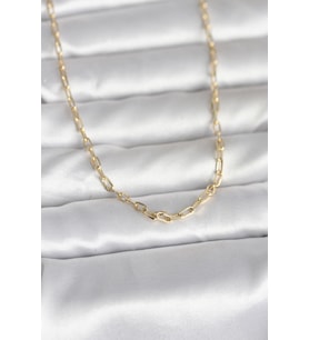 CM 14K Gold Renk Ataç Zincir Model 60 cm Kadın Kolye