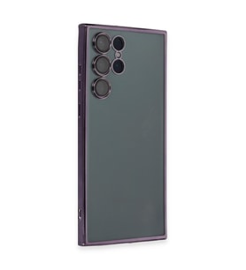 Galaxy S22 Kılıf Lensli Silikon - Mor