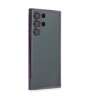 Galaxy S22 Kılıf Lensli Silikon - Mor