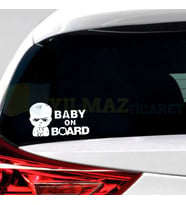 Patron Bebek Baby On Board Arabada Bebek Var Cam Oto Sticker ( 12 x 21 Cm Ölçü )