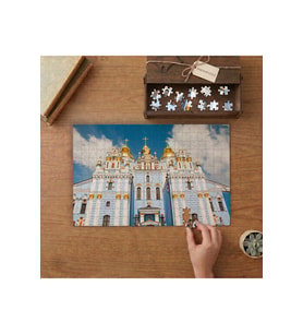 Kiev Beyaz Saray Manzarası Tasarımı 240 parça Ahşap Puzzle Ahşap Kutuda MP01429
