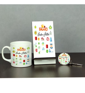 Emlakçı Üçlü Set (Kupa + Telefon Standı + Anahtarlık)