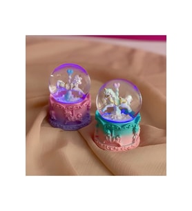 Mini Boy Işıklı Unicorn Kar Küresi TG-V 3114