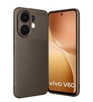 Pilelistore   Vivo V60 5G Auto Focus Karbon Kapak - Kahverengi