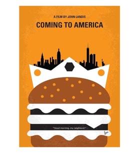 No402- Coming To America Tablo Ahşap Poster Dekoratif