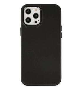 Newface Apple iPhone 12 Pro Max Kılıf Asya Deri Silikon - Siyah