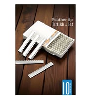 Modacar Feather Tip Tırtıklı Ustura Jileti 10 Adet