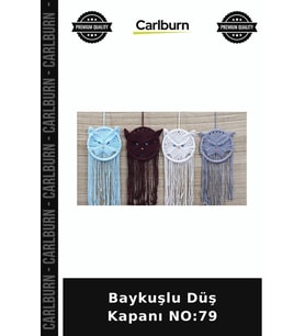 Özel Üretim Dekoratif Hediyelik Duvar Süsü Bohem Baykuşlu Düş Kapanı NO:79