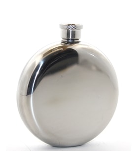 Paslanmaz Çelik Yuvarlak 5 Oz Tekli Matara