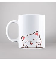 Sevimli Kedi Baskılı Kupa