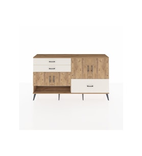 Arges Konsol 3 Raflı 3 Çekmeceli 4 Kapaklı 176x30x99 Çam-Çam/Aytaşı