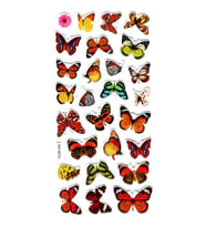 Sticker Kabartmalı Stiker Defter, Planlayıcı Etiket (HL88-040) - 17X9 cm - Kahverengi  Kelebekler