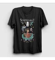 Presmono Unisex Siyah Poster Chihiro Spirited Away T-Shirt 544538tt