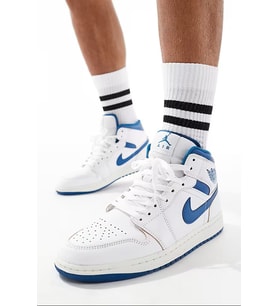 Air Jordan 1 Mid Special Edition Leather Unisex Sneaker Hakiki Deri Bilekli Günlük Spor Ayakkabı Beyaz
