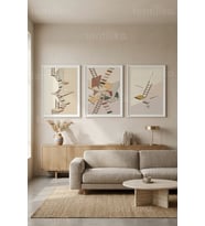 Modern Minimalist Merdivenler 3’lü Ahşap Çerçeveli Tablo Seti