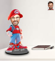Kişiye Özel Mario Tasarımlı İki Katmanlı Ahşap Biblo Model-3