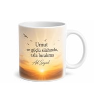 Dünya Umut Günü Hediye Kupa Asla Pes Etmeyen İyimser Ruhlara Özel Tasarım Bardak