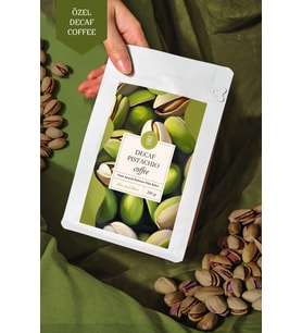 Decaf Pistachio Coffee - Kafeinsiz Antep Fıstığı Aromalı Çekirdek Kahve, 200 gr