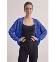Premium Ajurlu İnce Triko Bolero Hırka