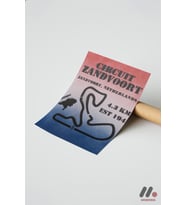 Zandvoort Pist Haritası Hollanda, Çerçevesiz Yüksek Kalite Duvar Afişi - Oto Severlere