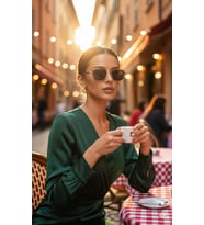 ESRADA 2102  GOLD ÇERCEVE  52-18-152  UNISEX GÜNEŞ GÖZLÜĞÜ