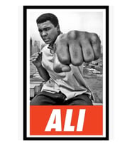 -efsane- Muhammed Ali Tablo Ahşap Poster Dekoratif