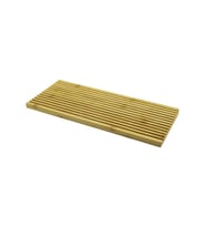 DİKDÖRTGEN ÇİFT TARAFLI=DÜZ - DALGALI OYUK KANALLI AHŞAP BAMBU SUNUM TEPSİ 17X39X1.5CM (5343)