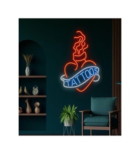 TATTOOS Yazılı Neon Tabela