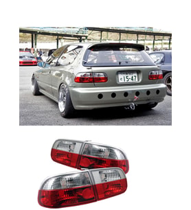honda civic 1992.1993.1994.1995 hb uyumlu kristal kırmızı beyaz stop