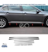 VW Passat B8.5 Krom Yan Kapı Çıtası 8 prç. 2019 ve üzeri P.Çelik