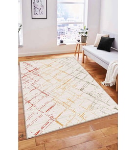 Yeşil Sarı Tarçın Spor Kaymaz Tabanlı Dekoratif Halı CZ09 - 100 x 160 cm