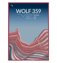 Wolf 359 Uzay Poster Tablo Ahşap Poster Dekoratif