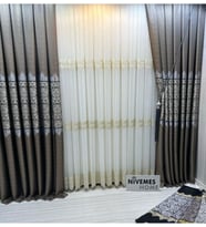 Lexroo Fj631749 V-2539 Arora Toprak 1/3 Sık Pileli Fon Perde Apm