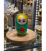 Matruşka El Boyaması Orta Boy Dekoratif Biblo Takı Saklama Kutusu 9.5 cm