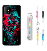INFINIX Hot 8 9 10 11S Hot 10 Play 10T Kılıf Kablo Koruma Spiral Silikon Down 1719